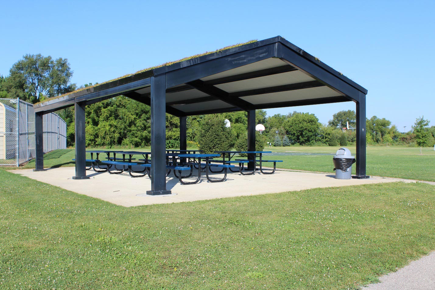 Chamberlain Park Picnic Shelter with Live Roof Shelter Located behind the Pool